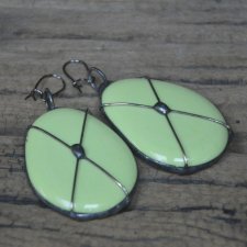 Seledynowe krople -  kolczyki