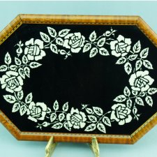 taca tacka oryginał art deco szlifowane róże róża