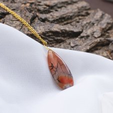 Naszyjnik "Dragon Ember" - Siła i Równowaga ze smoczym Agatem