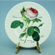 angielski różany dekoracyjny talerz róża kwiaty