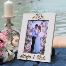 Drewniana ramka na zdjęcia Ślub