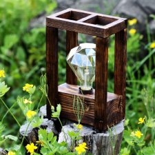Drewniana lampa handmade UNIKAT nocna/stołowa, lampka z drewna
