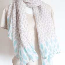 Charles Vogele szalik vintage luźno tkany lekki szal