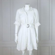 Ażurowa biała sukienka w stylu vintage Asos, rozmiar M
