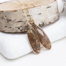 Kolczyki z Agatem w złocie - Aura