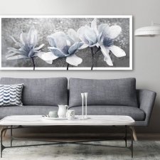 Obraz na płotnie do salonu - KWIATY MAGNOLIA 147x60cm 03178