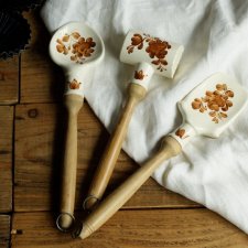 Komplet ceramika Włocławek - 3 sztuki przyborów kuchennych ozdobnych