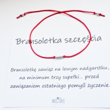 Bransoletka SZCZĘŚCIA. Srebro pr.925. 3kulki