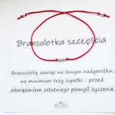 Bransoletka SZCZĘŚCIA. Srebro pr.925. 3kulki