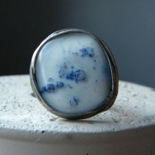 Niebieskie bąble - pierścień