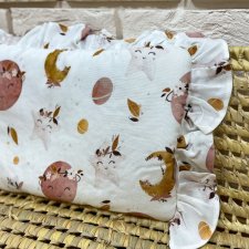 podusia bambusowa z falbana poduszka płaska dla niemowlaka