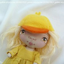 Lala - KACZUSZKA, dekoracja tekstylna, OOAK, pocket doll