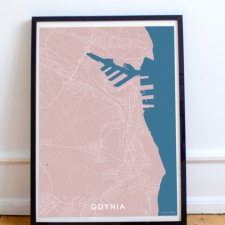 Mapa plakat - Gdynia