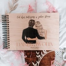 Piękny prezent ślubny album na zdjęcia PARA MŁODA personalizowany
