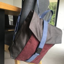 Plecak wędrowniczka - grafit, oberżyna, szaroniebieski