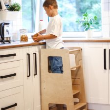 Kitchen Helper Pomocnik kuchenny dla dzieci Podest kuchenny ze stopniem Lakierowany