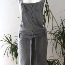 Na szelkach sukienka, angora, kaszmir roz 36