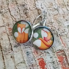 Kolczyki Lisek malowane/70