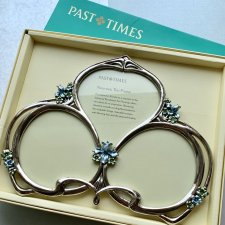 Art Nouveau Trio Frame 23cm.❀ڿڰۣ❀ Irysy w emalii