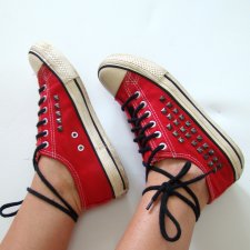 NYLON RED* czerwone trampki 38