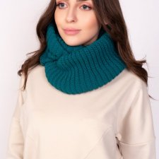 Ciepły, prążkowany komin - SZ004 zielony