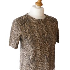 ZARA Bluzka print skóra węża panterka wężowy wzór cętki Animal print