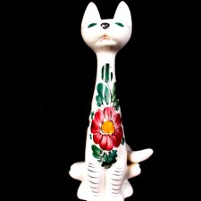 figurka kota-vintage-ręcznie malowana