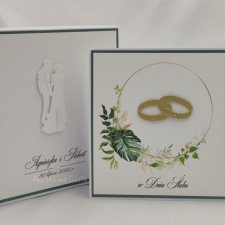 Kartka na ślub z pudełkiem i kopertą W 33B