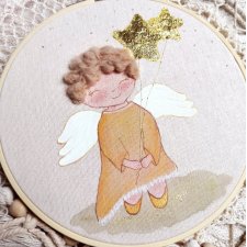 obrazek anioł stróż, pamiątka chrztu dla dziewczynki, chłopca