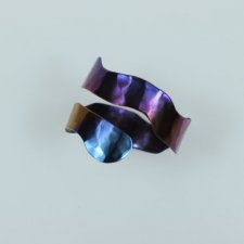 pierścionek  tytanowy  blue&purple