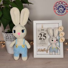 Metryczka z maskotką - króliczki