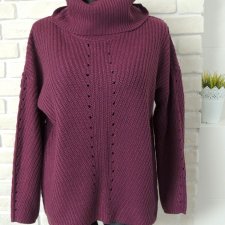 sweter golf bordo burgund