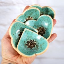 Ceramiczna miseczka na drobiazgi, tealight, obrączki - boho
