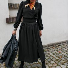 Czarna sukienka midi Florencja