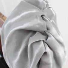 cienka czapka BEANIE handmade szara