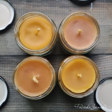 Zestaw 4 świec z wosku pszczelego na prezent