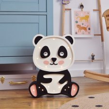 Drewniana lampka LED panda