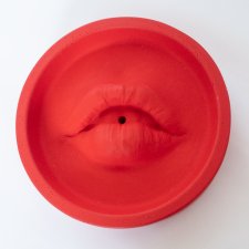 Podstawka pod kadzidło w kształcie ust - red lips