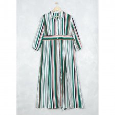 Wielobarwna sukienka maxi w paski, XL