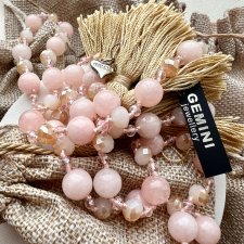 Gemini Jewellery - Rose Quartz ❤ Naturalny różowy kwarc ❤ Naszyjnik