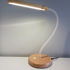 Lampka led drewniana Ledwoody biurkowa 5,2W - jasny z białym