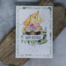 Kartka urodzinowa w stylu hawajskim- na zamówienie