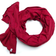 Chusta szal bawełniany szalik damski- BORDOWY - rękodzieło ZOLLA, pomysł na prezent dla niej, szal 100% bawełna