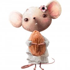 Myszka z migdałkiem - Naklejki na ścianę