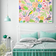 plakat. kwiaty i ptaki (format A3)