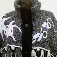 UNIKATOWY DZIANINOWY PŁASZCZ /KURTKA