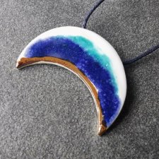Naszyjnik ceramiczny księżyc niebieski
