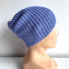 Czapka wełniana NANA 100% Baby Merino 25 Lawenda - od ręki