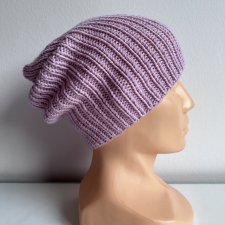 Czapka wełniana NANA 100% Baby Merino 26 Jasny Stary Róż - od ręki