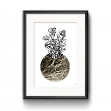 GOLDY VASE - plakat 60x90 cm